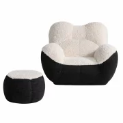 Fotoliu cu taburet din spuma poliuretanica W3350,material textil compresat