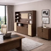 Dulap Arhivare SMART HEATER cu cabinet inferior decorativ -maro stejar