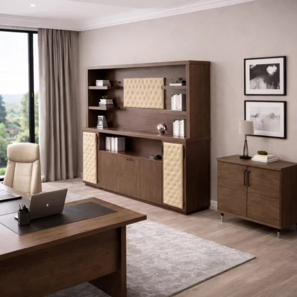 Dulap Arhivare SMART HEATER cu cabinet inferior decorativ -maro stejar