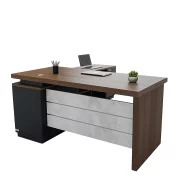 Мениджърско бюро SMART HEATER – 50 мм меламинов плот и страничен шкаф