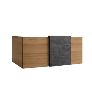 Birou receptie SMART HEATER cu sertar mobil W1800*D600*H1050- lemn natur cu gri