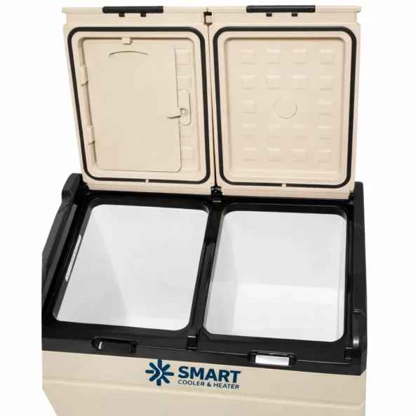 Frigider auto cu compresor smart cooler, cu bluetooth si zona dubla de racire, capacitate 55L-PRODUS RESIGILAT