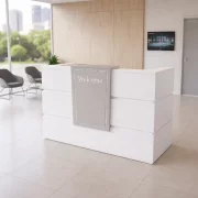 Birou receptie SMART HEATER-material melaminat W1600*D600*H1050,alb