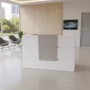 Birou receptie SMART HEATER-material melaminat W1600*D600*H1050,alb