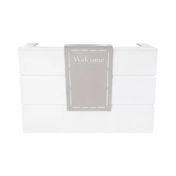 Birou receptie SMART HEATER-material melaminat W1600*D600*H1050,alb