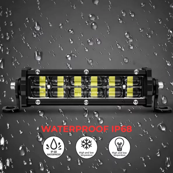 Barra LED Slim 6D 5.5″ 36W – Lentes Dobles, Perfil Delgado