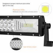 Ívelt LED fényrúd – három sor LED, 52 hüvelyk, 675W