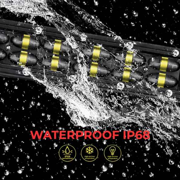 Barra LED Slim 6D de 33 pulgadas 252W – Lentes dobles, perfil delgado