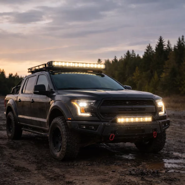 LED Slim 6D fényrúd 42 hüvelyk 324W – Dupla lencsék, vékony profil