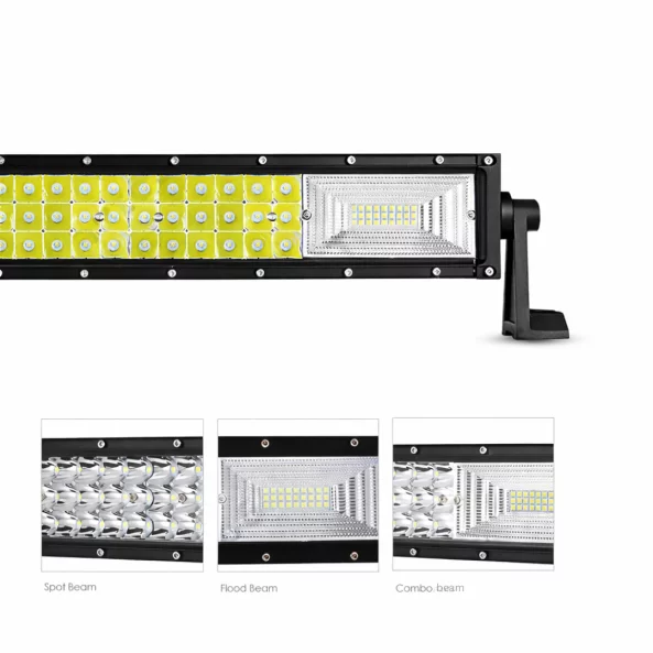 Bară LED dreaptă-trei rânduri de LED-uri,design stil Hummer 14 inch 162W