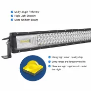 Egyenes LED rúd – három sor LED, Hummer stílusú kialakítás, 50 hüvelyk, 648 W