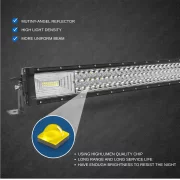 Egyenes LED rúd – három sor LED-del, Hummer stílusú dizájn, 52 hüvelyk, 675 W