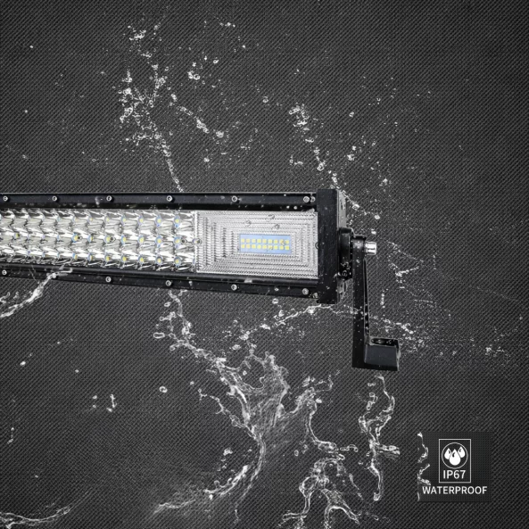 Egyenes LED rúd – három sor LED-del, Hummer stílusú dizájn, 52 hüvelyk, 675 W