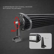 Egyenes LED rúd – három sor LED-del, Hummer stílusú dizájn, 52 hüvelyk, 675 W