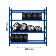 Raft profesional pentru depozitare anvelope H2500XL2000Xl600,800kg ,albastru- PRODUS RESIGILAT!