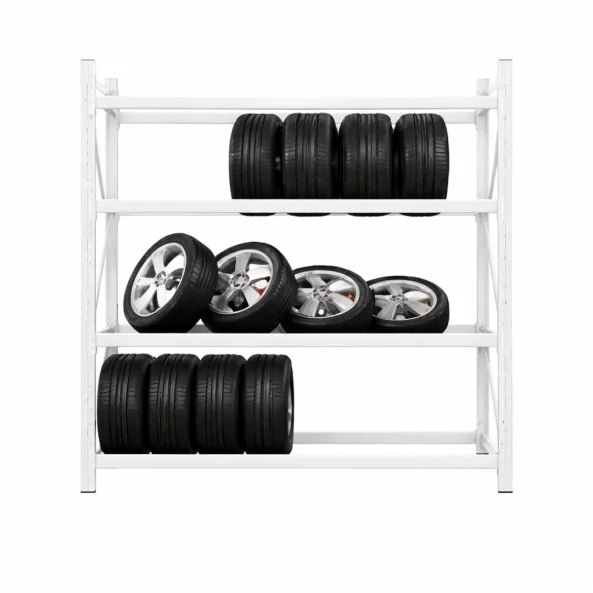 Raft profesional pentru depozitare anvelope H2000XL2000Xl600,800kg,alb - PRODUS RESIGILAT!