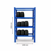 Raft profesional pentru depozitare anvelope H2000XL1000Xl600,800kg,albastru - PRODUS RESIGILAT!