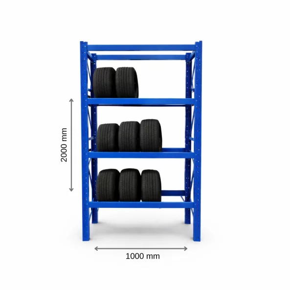 Raft profesional pentru depozitare anvelope H2000XL1000Xl600,800kg,albastru - PRODUS RESIGILAT!