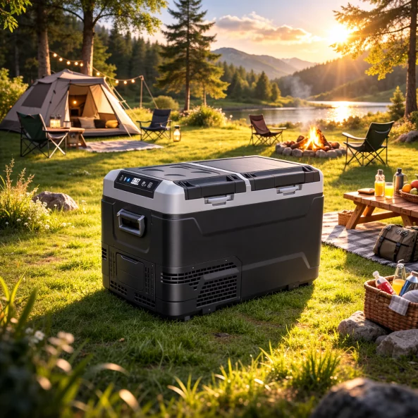 Frigider auto cu compresor Smart Cooler 12/24/220 V, cu bluetooth, zona dubla de racire de 60L