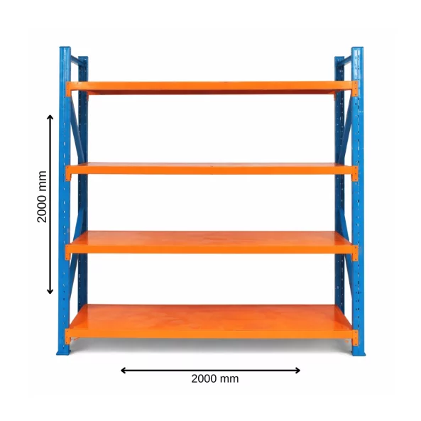Estantería profesional para almacenamiento L2000xl600xH2000, 1200 kg - ¡PRODUCTO REPARADO!