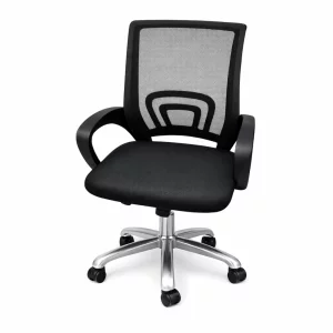 Scaun de birou ergonomic cu spătar mesh, negru