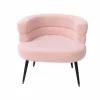 Fotoliu Modern Boucle Roz – Design Elegant cu Spatar Curbat
