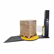 Автоматична машина за опаковане на палети без рампа с въртяща се платформа