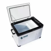 Smart Cooler 40L autós hűtő kompresszorral, 12/24/220V, LCD kijelzővel és Bluetooth funkcióval – ÚJRACSOMAGOLT TERMÉK!