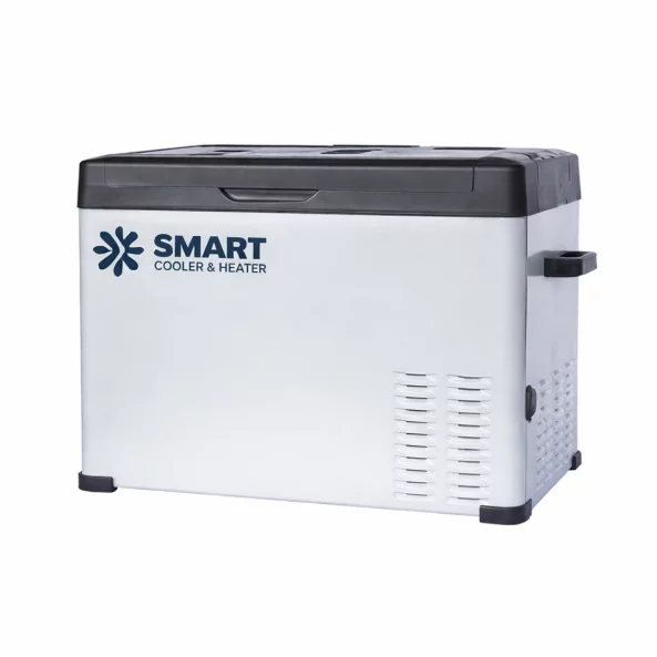 Smart Cooler 40L autós hűtő kompresszorral, 12/24/220V, LCD kijelzővel és Bluetooth funkcióval – ÚJRACSOMAGOLT TERMÉK!