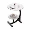 Masă de cafea modernă – Design elegant din MDF și metal, dimensiuni 40x40x60 cm-PRODUS RESIGILAT!