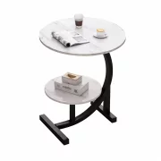 Masă de cafea modernă – Design elegant din MDF și metal, dimensiuni 40x40x60 cm-PRODUS RESIGILAT!
