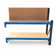 Extensión para mesa de trabajo industrial con panel de contrachapado L2000 x D600 x H1000/1500 mm – 1000 kg/nivel