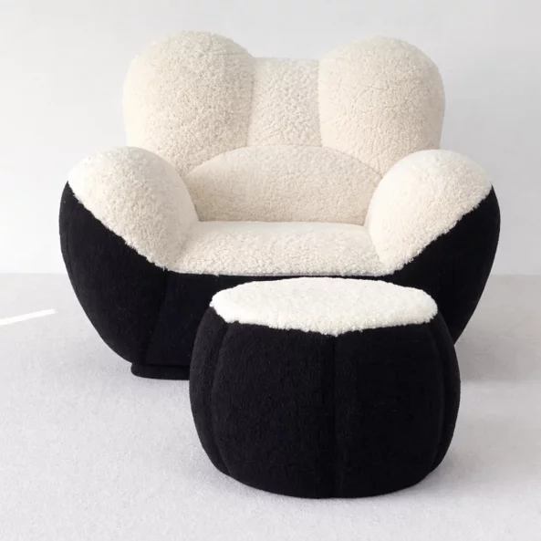 Fotoliu Relax Nest cu taburet – spumă de înaltă calitate, compresat, fără asamblare