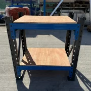 Ipari munkapad retegelt lemezbol H1000 x M600 x M1000 - 1000kg/szint SZURKE ES KEK