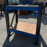 Ipari munkapad retegelt lemezbol H1000 x M600 x M1000 - 1000kg/szint SZURKE ES KEK