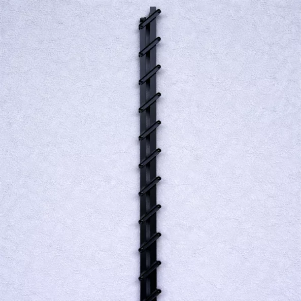 Sistema de guías de aluminio – perfil duradero para paneles deslizantes, 2,5 m, negro