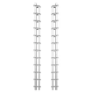 Sistema de rieles de aluminio – Perfil duradero para paneles deslizantes, 3 m
