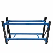 Ipari munkapad L2000 × Sz600 × M1000 – 1000 kg/szint – Szürke és Kék– rétegelt lemez nélkül