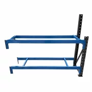 Удължение за индустриална работна маса с горна рамка за панел, размери: Д2000 × Ш600 × В1000/1500 мм, капацитет: 1000 кг/ниво – Синя