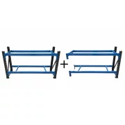 Prelungire pentru masa de lucru industriala cu placaj L2000 x D600 x H10001000kg/NIVEL -Gray &amp; Blue - fara placaj