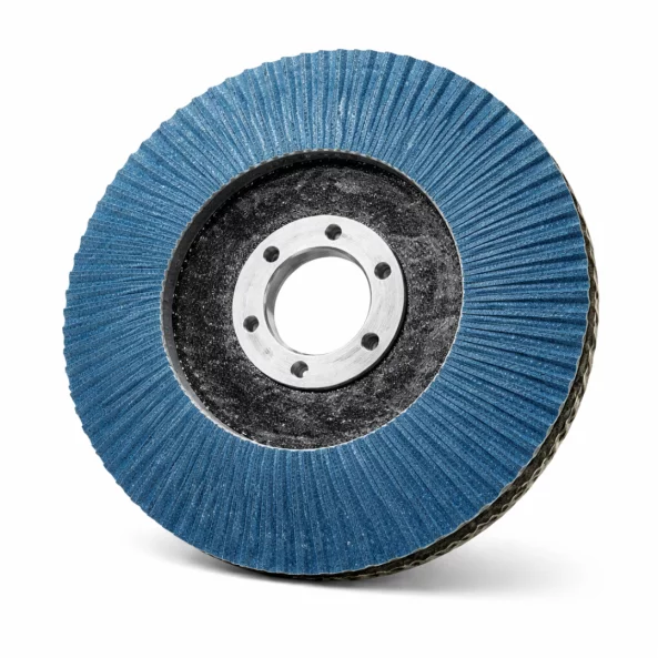 Disc abraziv lamelar conic T29, granulație P60, 180mm x 22.23mm, pentru șlefuire și polizare metal