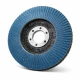 Disc abraziv lamelar conic T29, granulație P120,  180mm x 22.23mm, pentru șlefuire și polizare metal