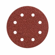 Disc abraziv Velcro 125 mm, 8 găuri, granulație G80, pentru șlefuire lemn și metal