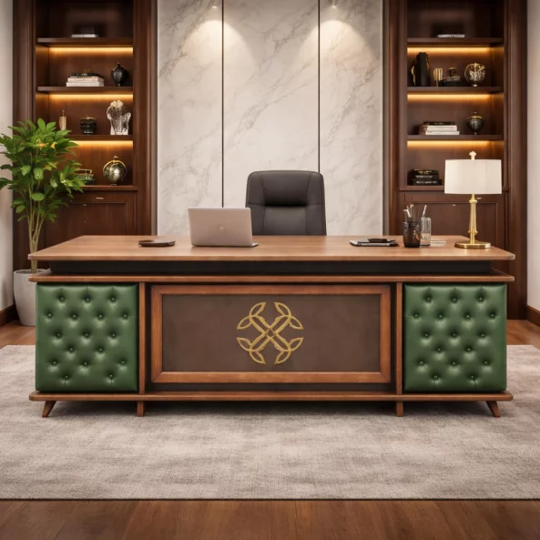 Birou Managerial cu Dulap Lateral Mobil – W2000 x D950 x H750 mm