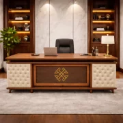 Birou Managerial cu sertare și Dulap Lateral Mobil – 2400×1000×750 mm