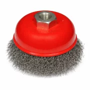 Perie cupa de sarma cu fir crimpat de 75 mm - pentru Curatare si Polizare