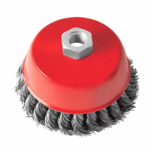 Perie cupa din sarma cu fir rasucit, 125mm - pentru curatare si slefuire metalica