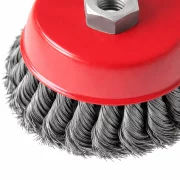 Perie cupa din sarma cu fir rasucit, 125mm - pentru curatare si slefuire metalica