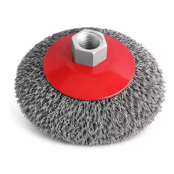 Perie pentru polizor mic, din sârmă răsucită, 125 mm