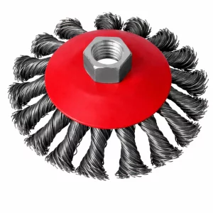 Perie rotativa cu sarma rasucita, 100 mm-pentru polizor unghiular